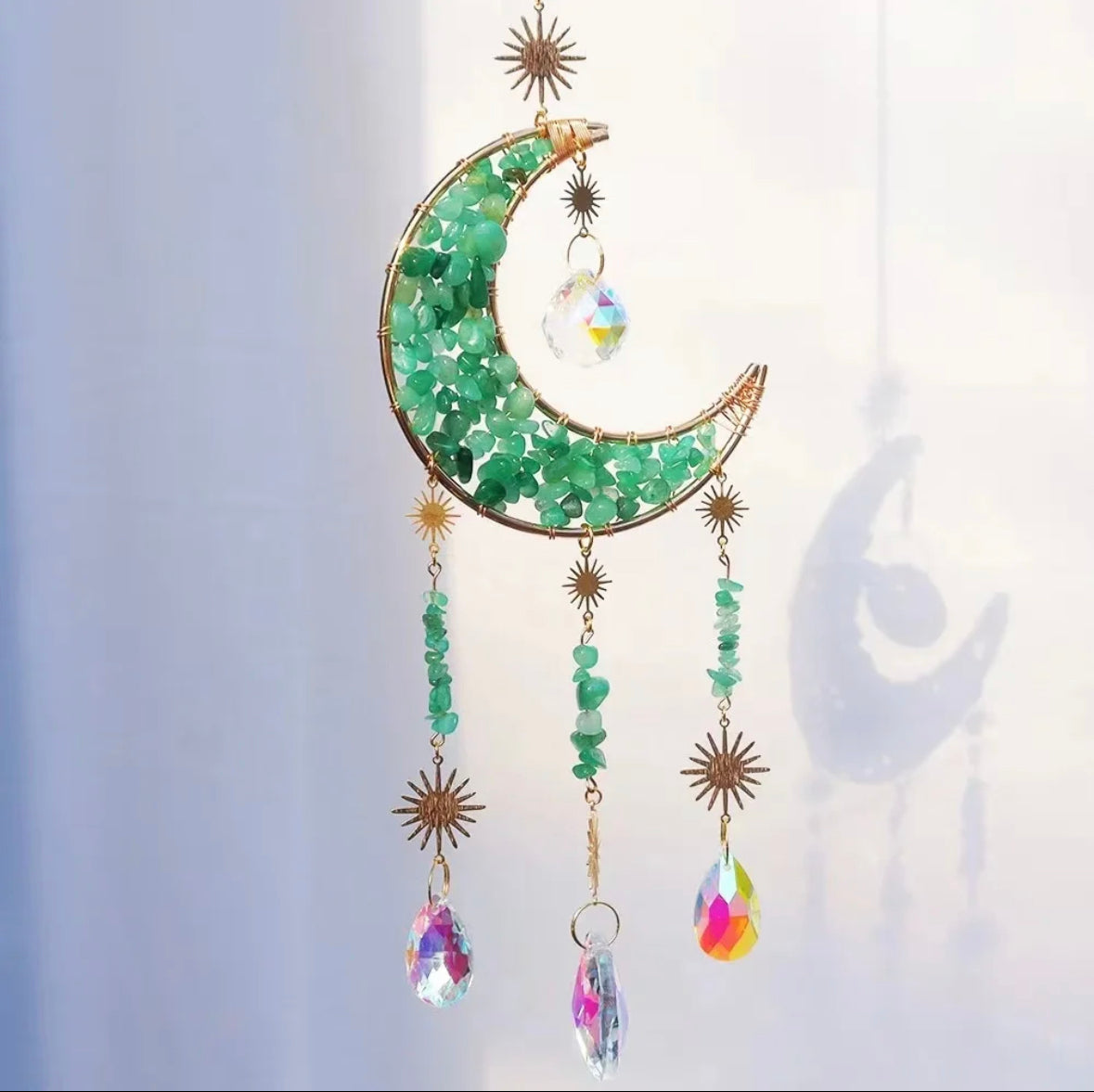 — Celestial Crescent Moon Suncatchers —