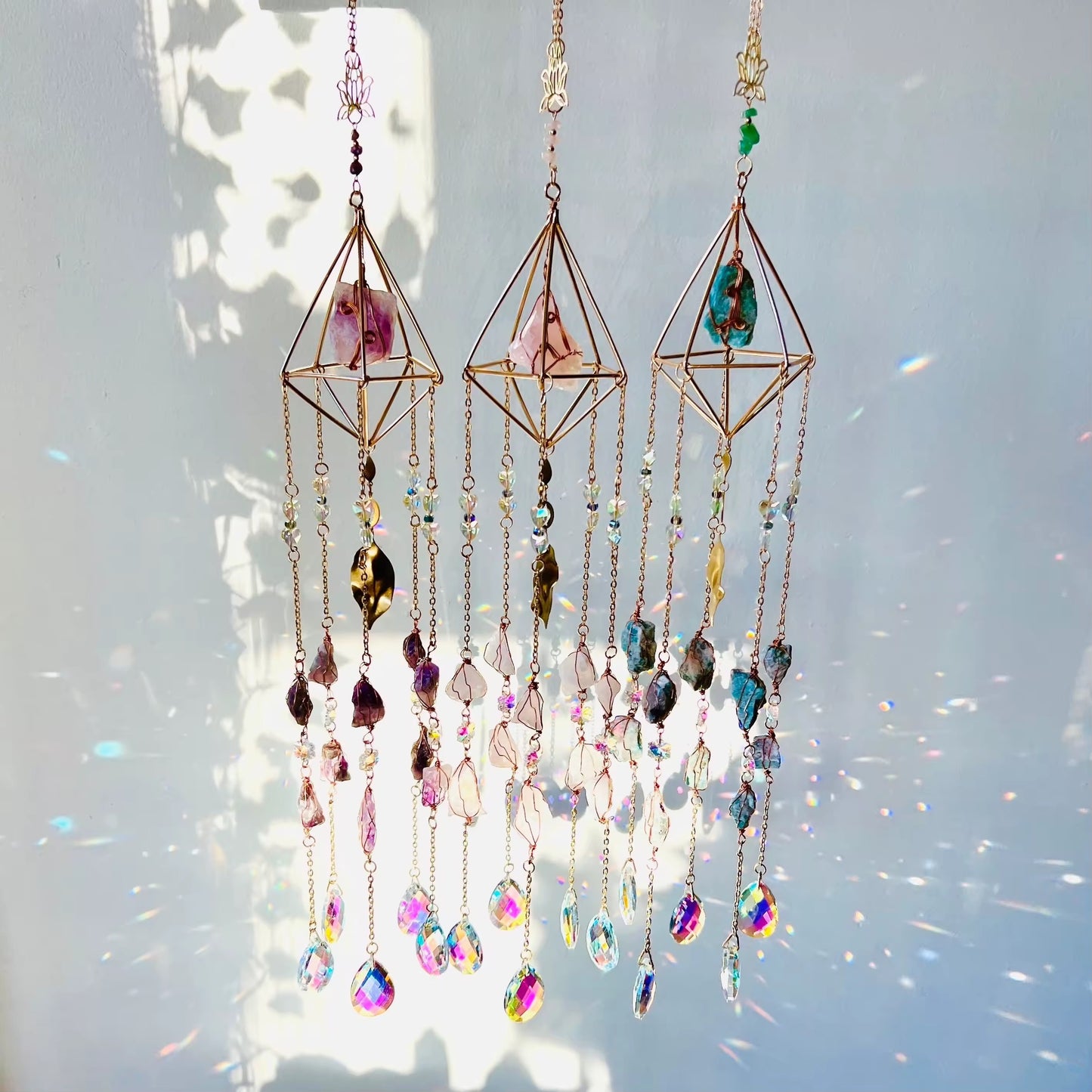 Crystal Suncatchers with Natura Stones