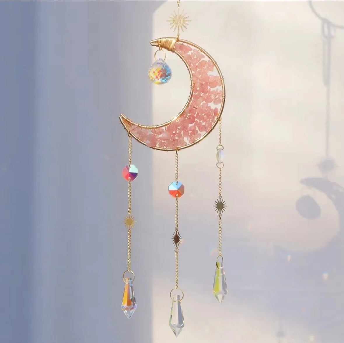 — Celestial Crescent Moon Suncatchers —