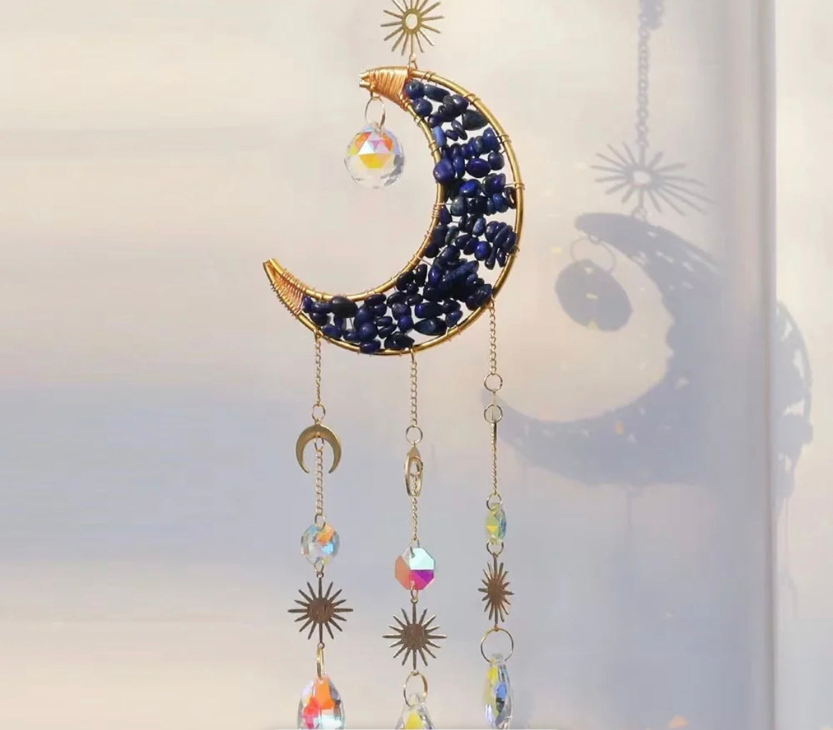 — Celestial Crescent Moon Suncatchers —