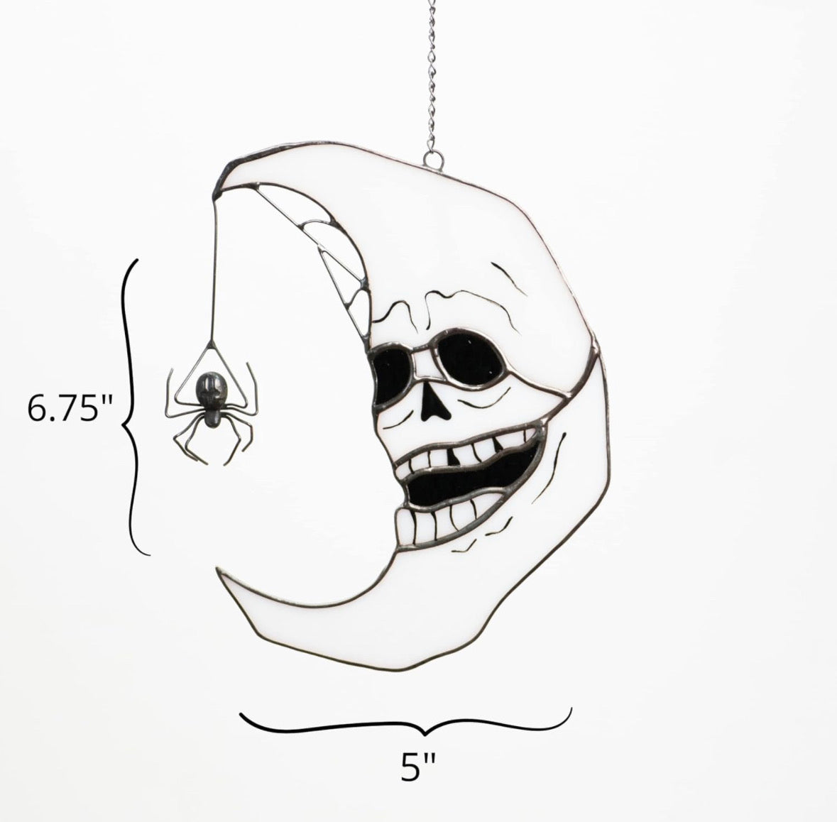 Scary Skull Crescent Moon