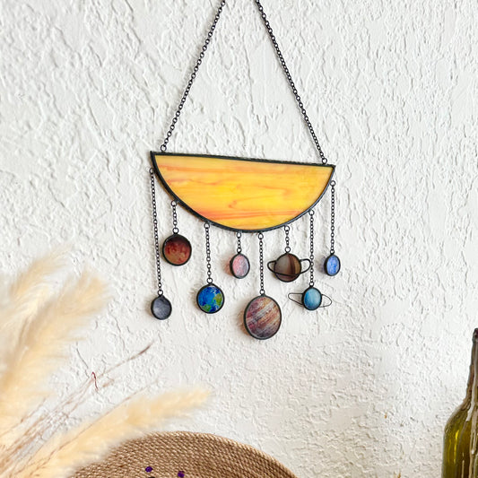 Solar System Stained Glass Suncatcher