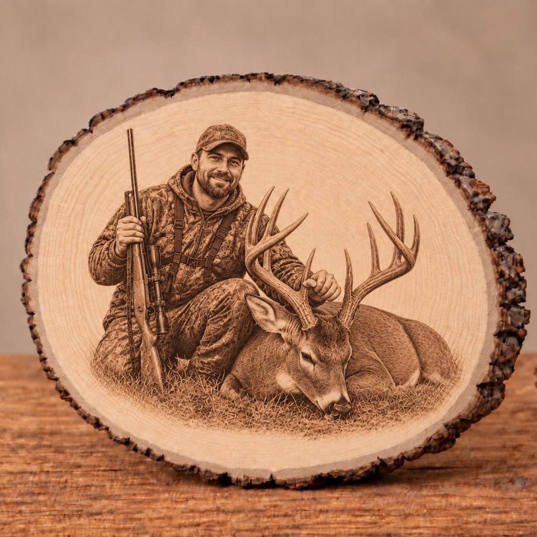 Personalized Hunting Wood Engraving