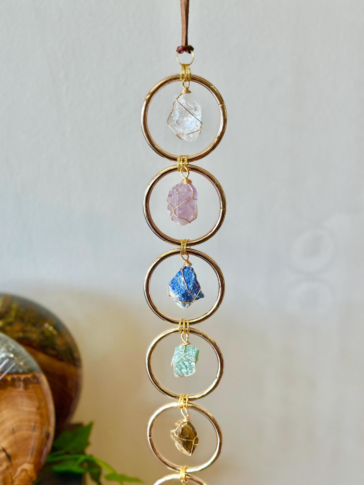7 Chakra Wall Hanging Decor, Crystal Healing Suncatcher, Boho Spiritual Decor, Meditation Room Ornament, Macrame Wall Ar
