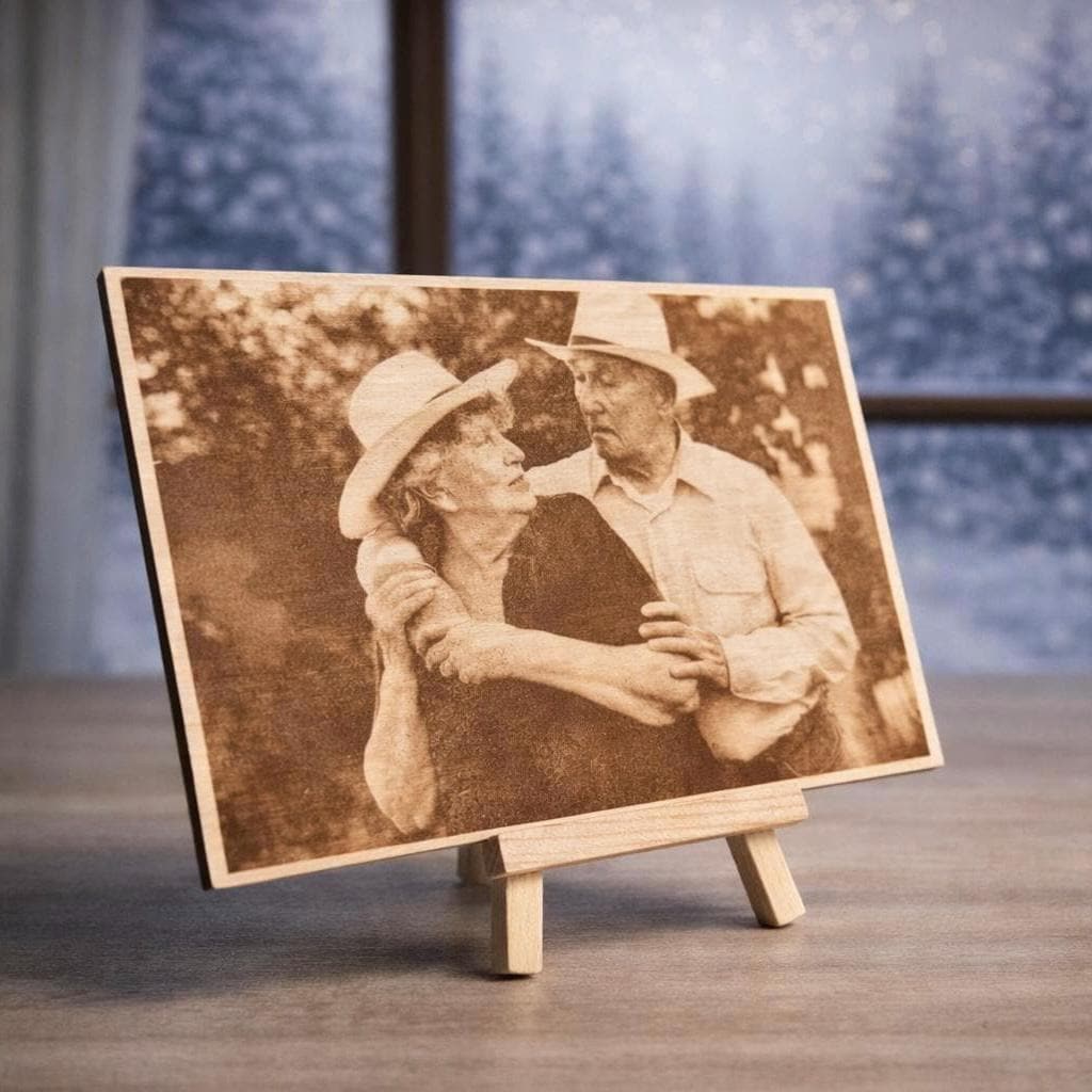 Personalized Wood Photo Engraving, Rustic Home Decor, Custom Photo on Wood, Timeless Keepsake