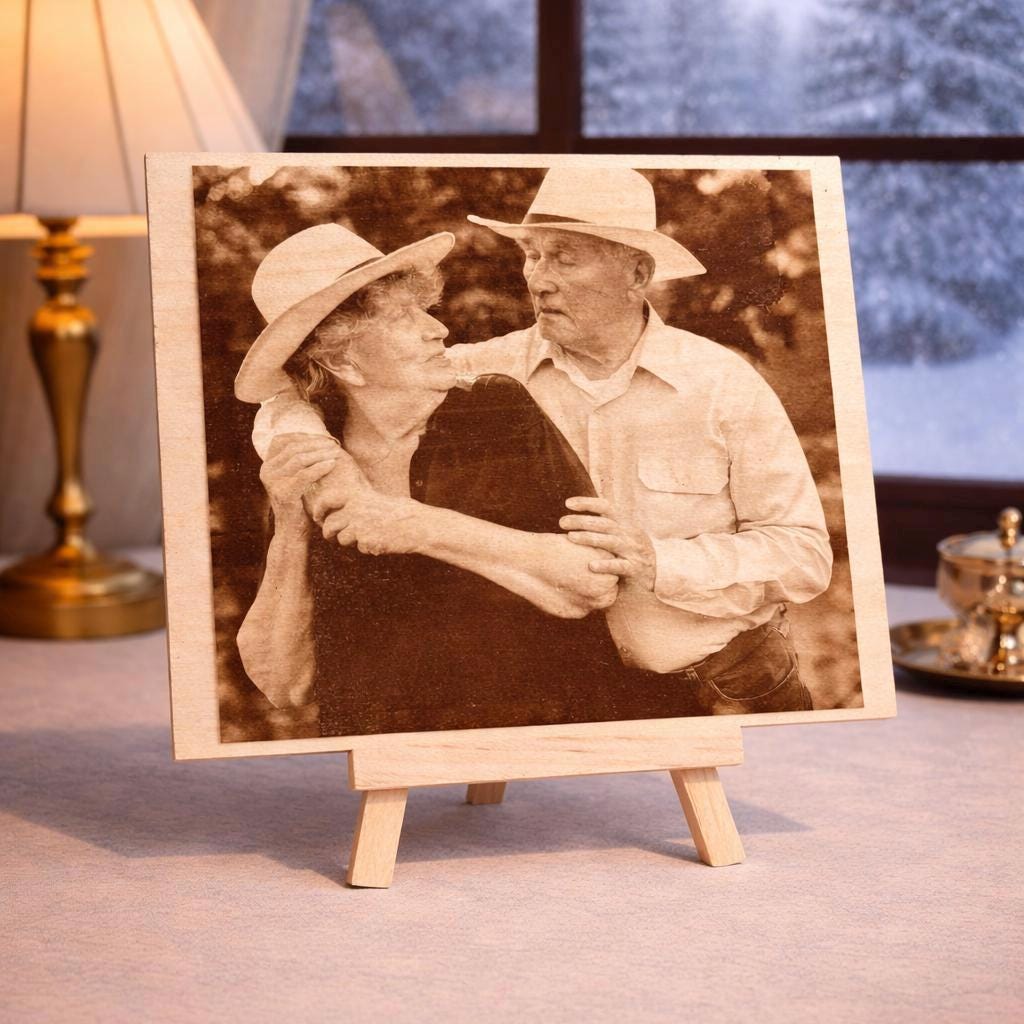 Personalized Wood Photo Engraving, Rustic Home Decor, Custom Photo on Wood, Timeless Keepsake