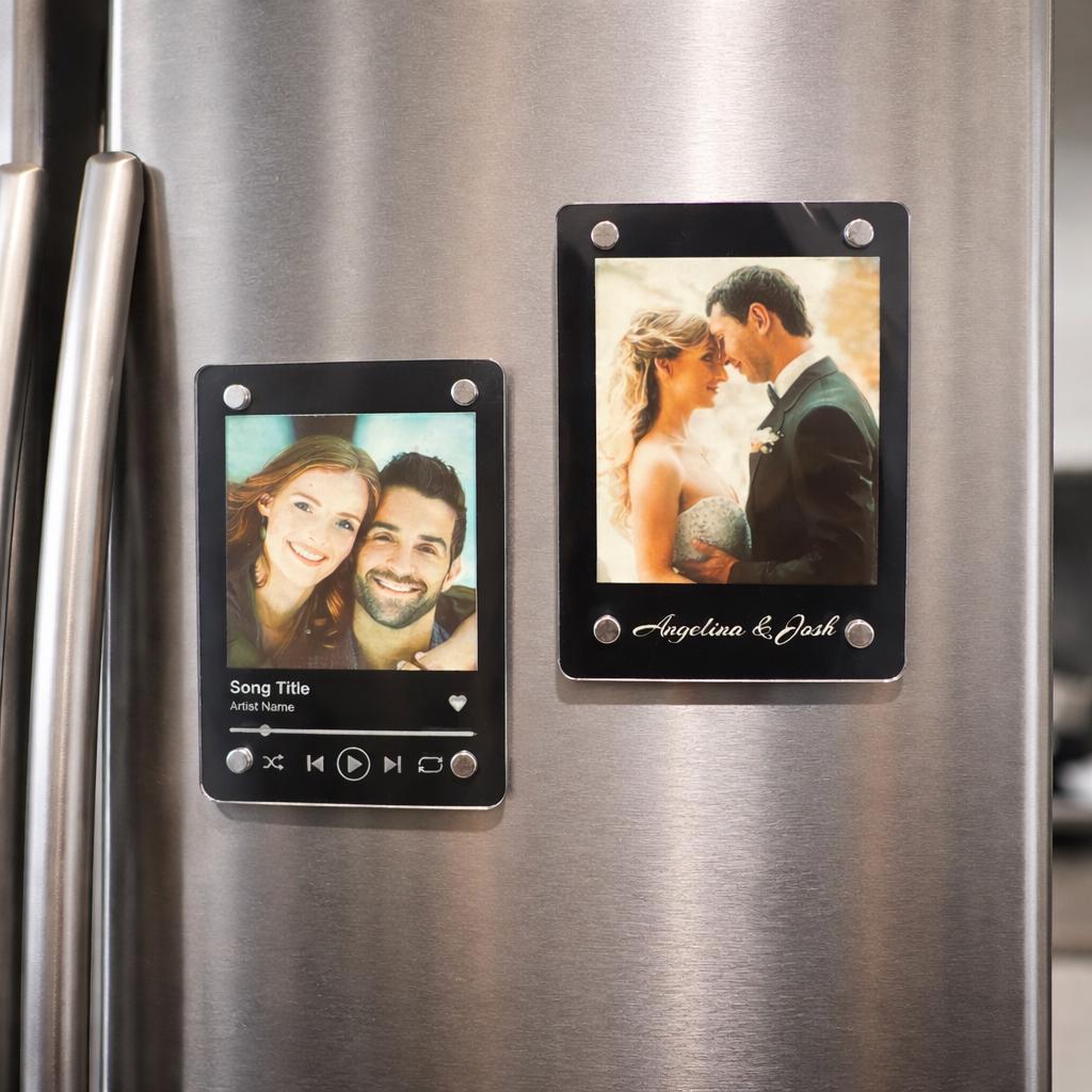 Personalized Photo Magnet, Valentine’s Day Gift for Couples, Song Title Fridge Magnet, Custom Romantic Keepsake