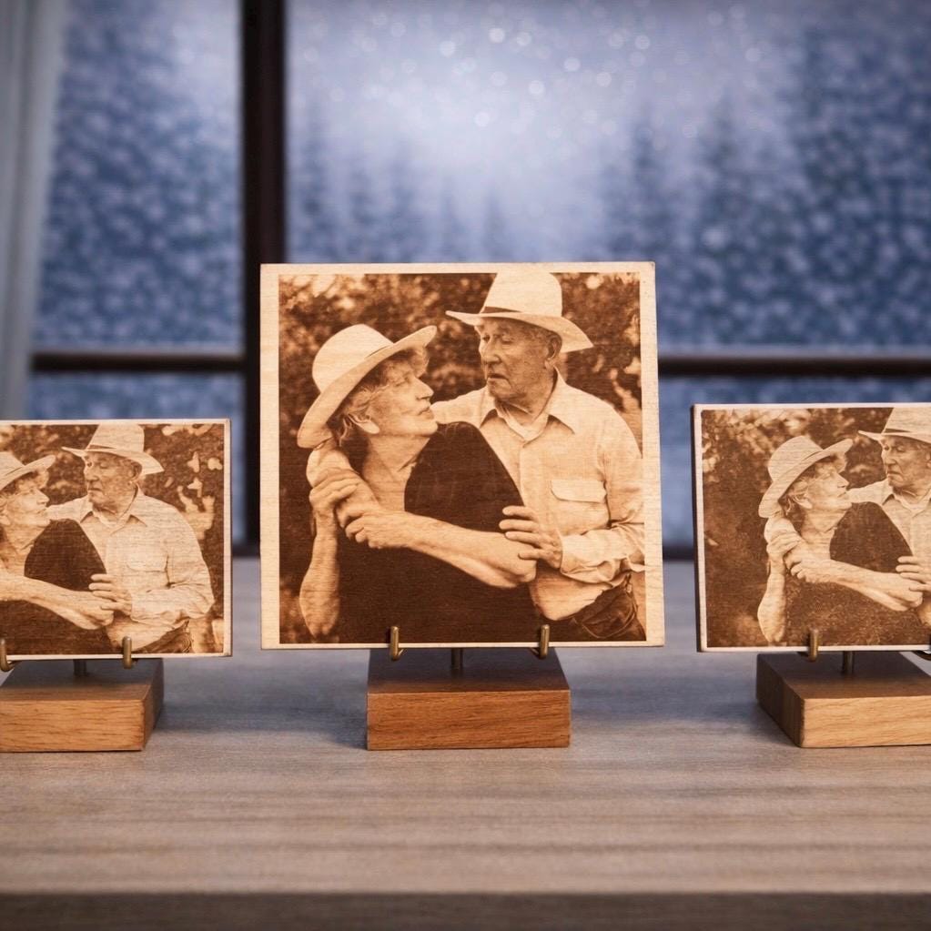 Personalized Wood Photo Engraving, Rustic Home Decor, Custom Photo on Wood, Timeless Keepsake