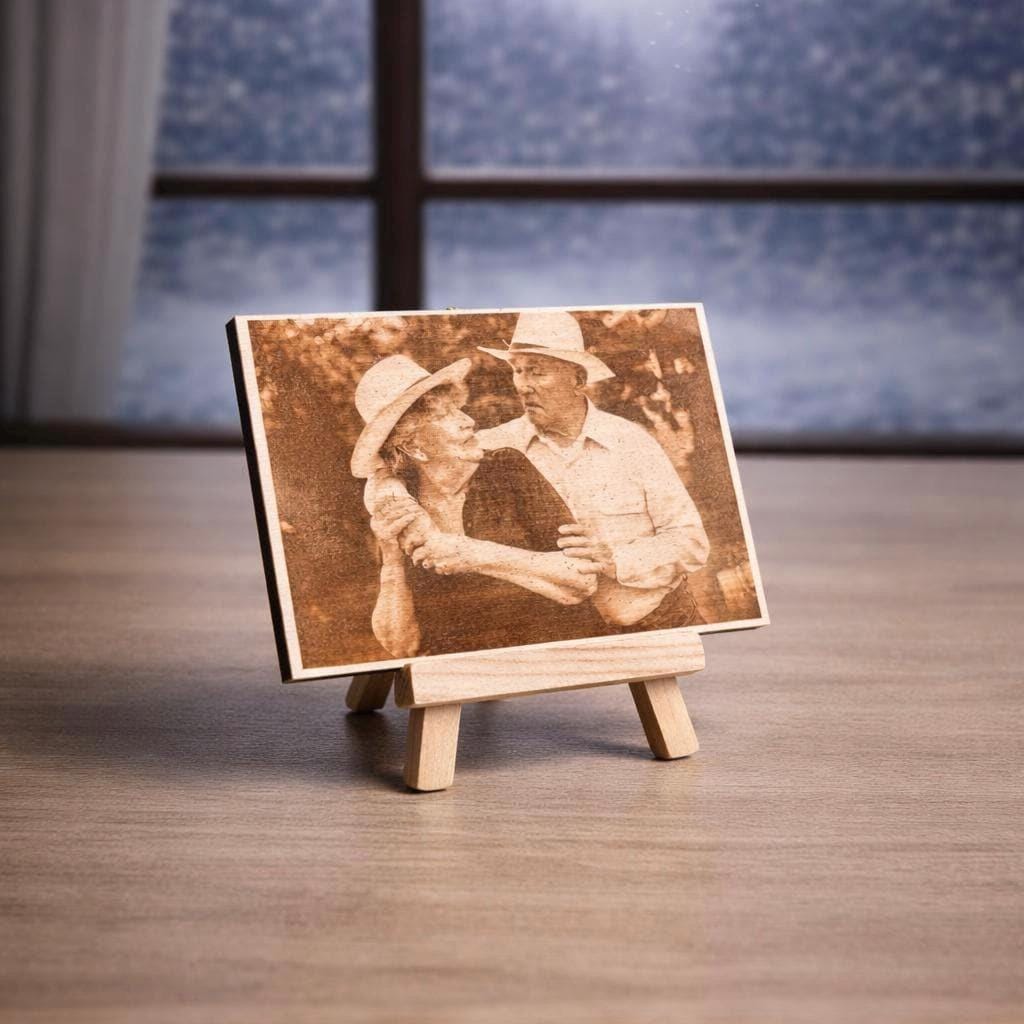 Personalized Wood Photo Engraving, Rustic Home Decor, Custom Photo on Wood, Timeless Keepsake