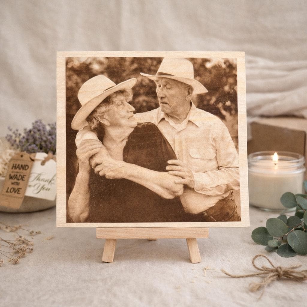 Personalized Wood Photo Engraving, Rustic Home Decor, Custom Photo on Wood, Timeless Keepsake