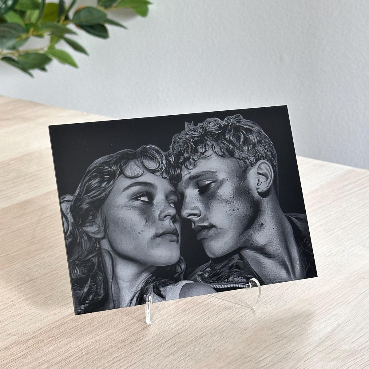 Custom Acrylic Photo Engraving – Personalized Couple Portrait – Valentine’s Day Gift, Anniversary Keepsake