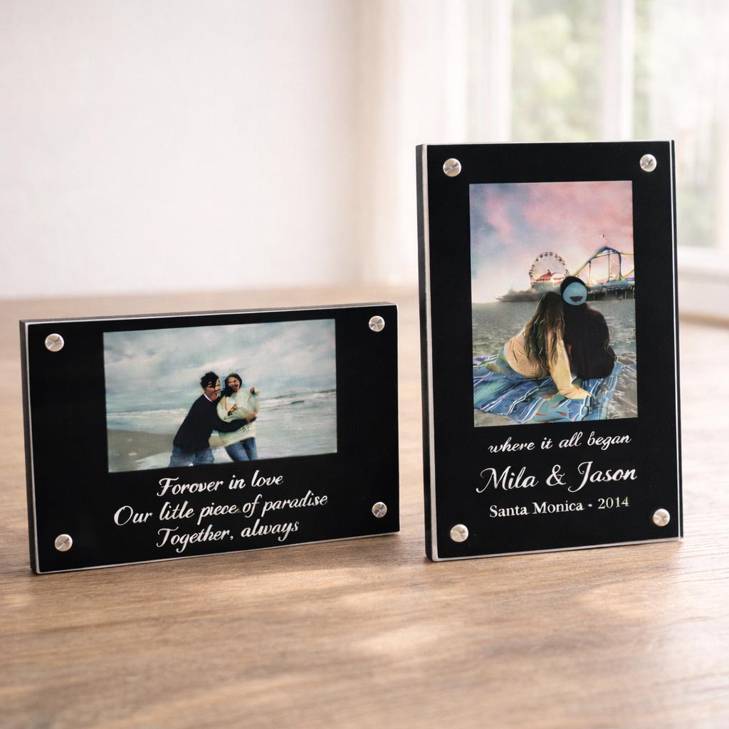 Personalized Acrylic Photo Frame, Valentine’s Day Gift, Custom Couple Picture, Anniversary Home Decor