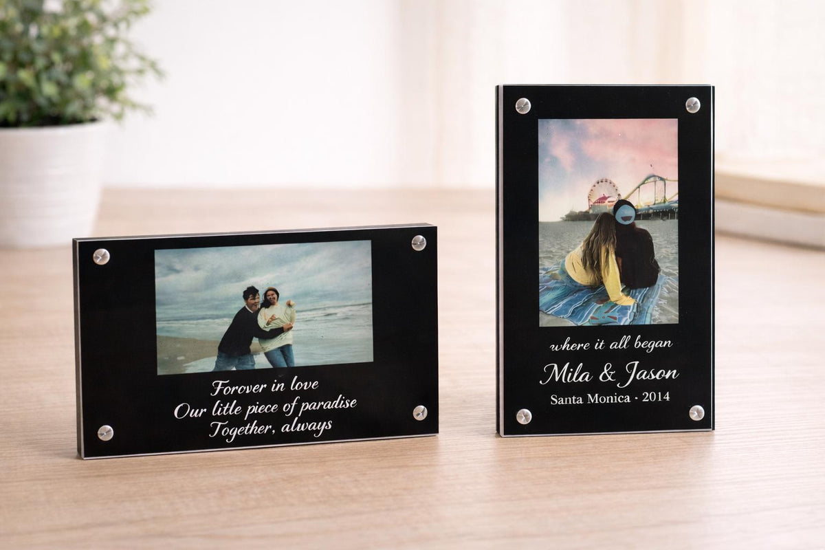 Personalized Acrylic Photo Frame, Valentine’s Day Gift, Custom Couple Picture, Anniversary Home Decor