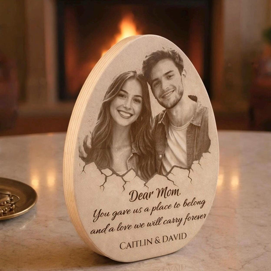 Personalized Photo Wood Plaque for Mom
