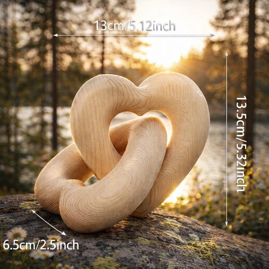 Personalized Anniversary Gift for Her or Him, Infinity Heart with Couple Names, Custom Engraved Wooden Keepsake