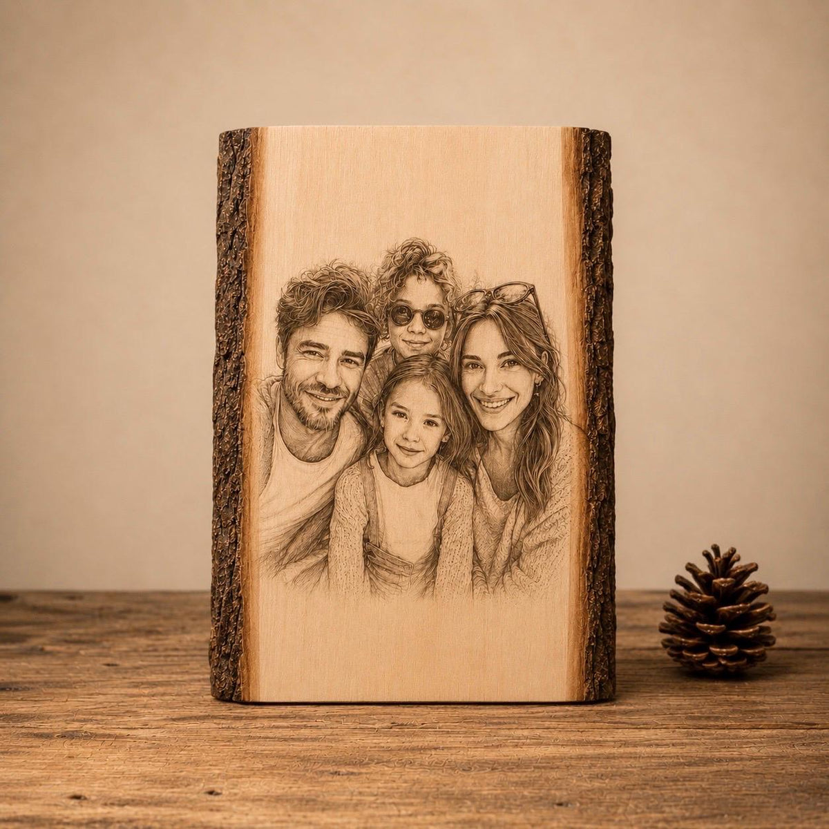 Personalized Photo Engraving on Wood, Custom Couple Portrait Gift, Rustic Anniversary Decor, Engraved Wood Picture, Wedd