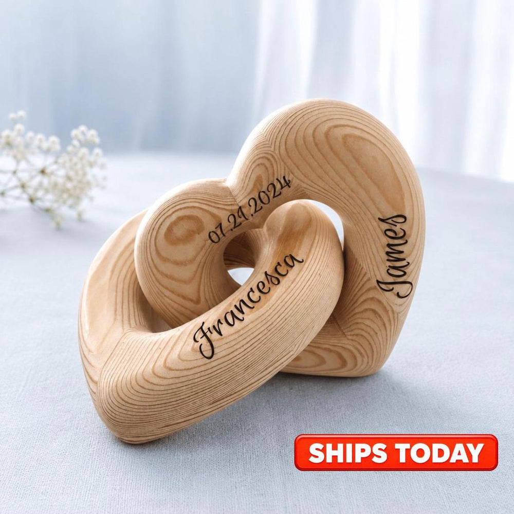 Personalized Wooden Infinity Heart