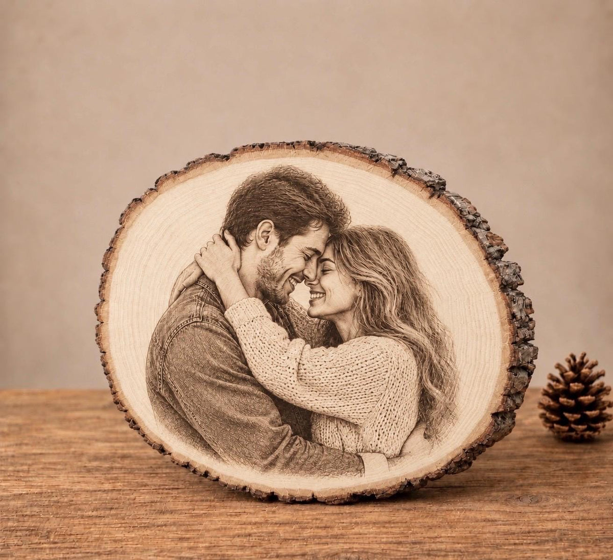Personalized Wood Photo Engraving, Anniversary Gift for Couple, Wedding Gift, Memorial Keepsake, Custom Photo Plaque